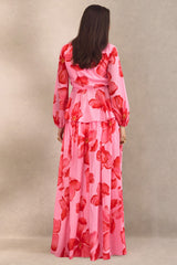 Asella | Pink Chiffon Maxi Skirt