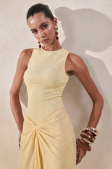 Serale | Lemon Lace Round-Neck Bodysuit
