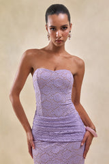 Vissia | Lilac Lace Bandeau Bodysuit